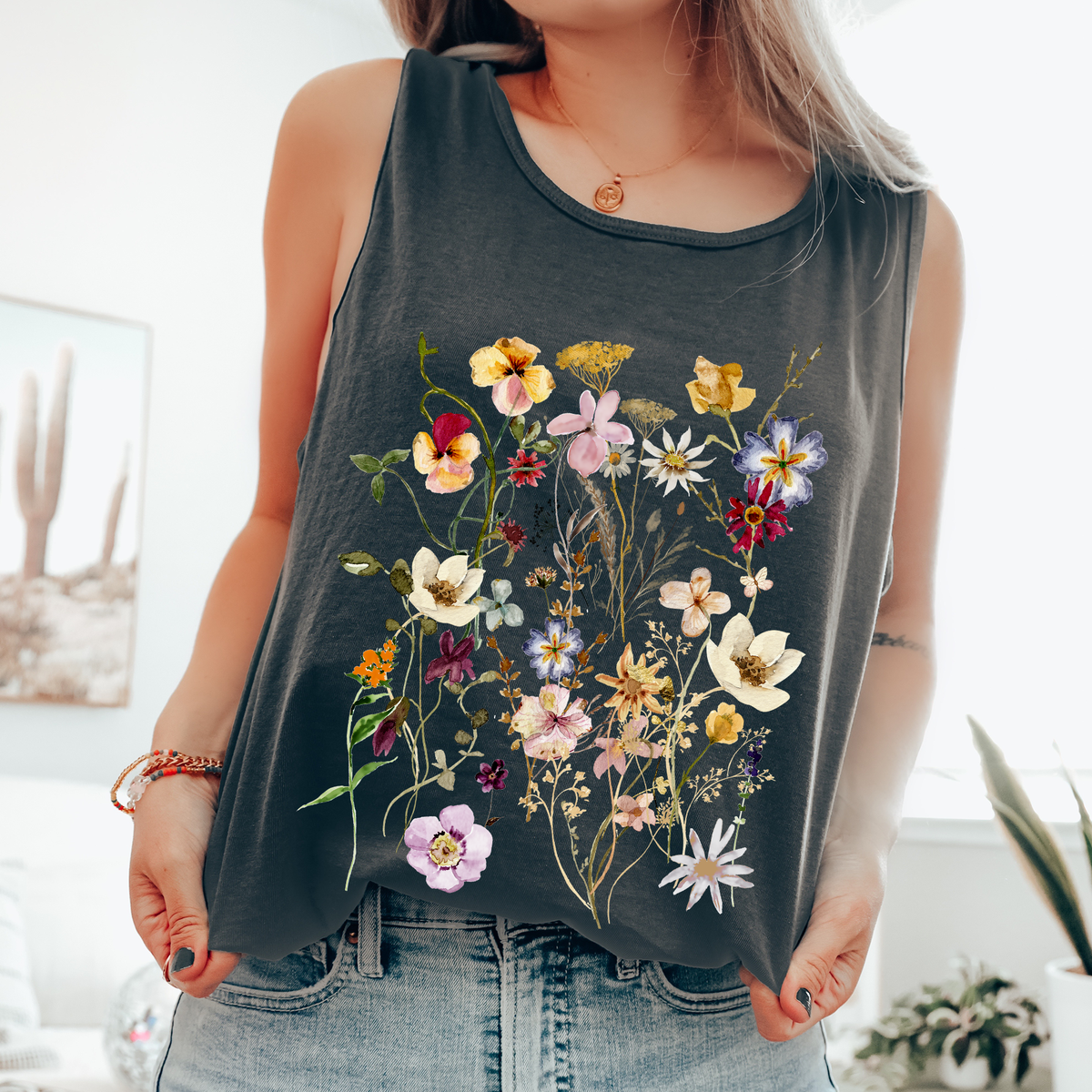 Pressed Flowers, Clover, Gorgeous, Floral, Nature Tank Top