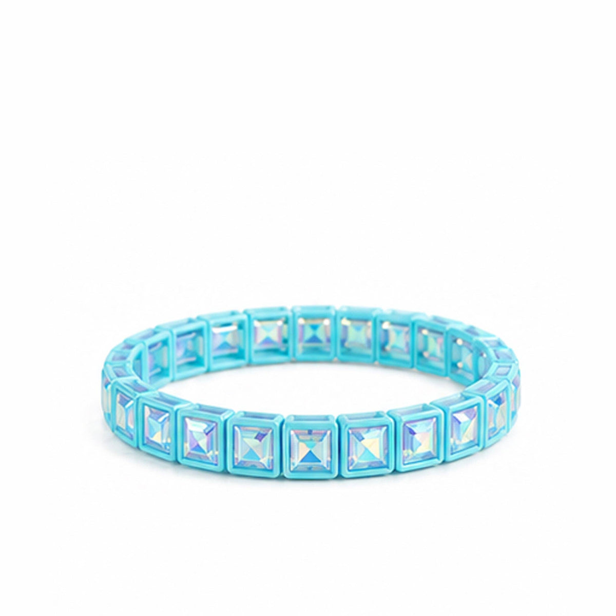 BR-RS-1002 Lt Blue Rhinestone Bracelet
