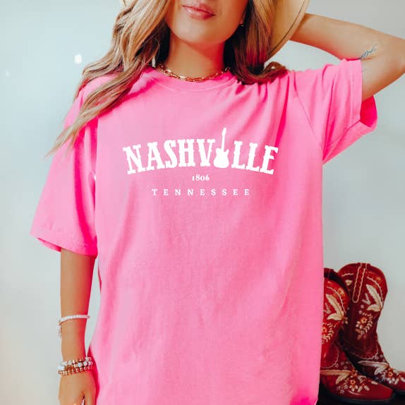 Nashville, Tennessee Premium T-Shirt, Pink