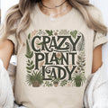 Plant Crazy Lady Gardening Garden Florist Market Graphic Tee