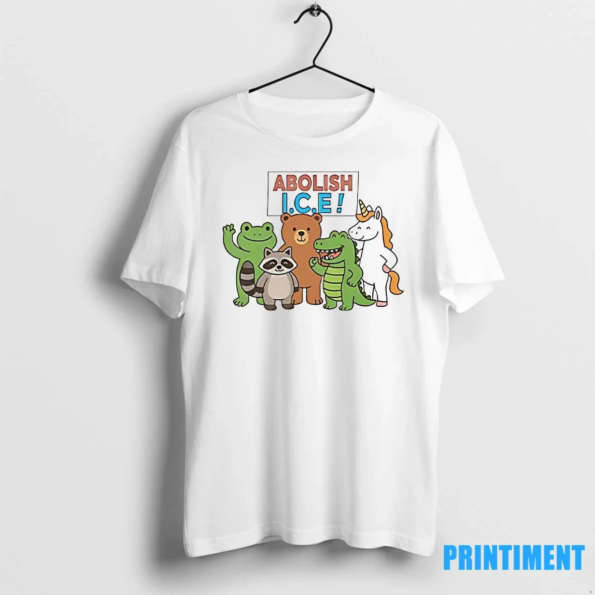 Abolish Ice Frog Unicorn Raccoon Bear Dinosaur Protest Tshirts Sweater