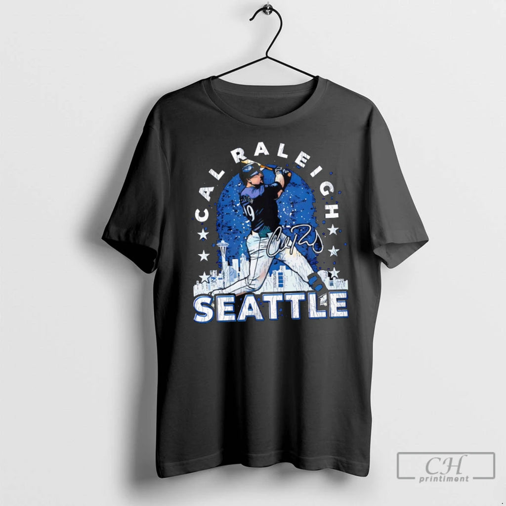 Cal Raleigh Seattle Gritty Skyline
