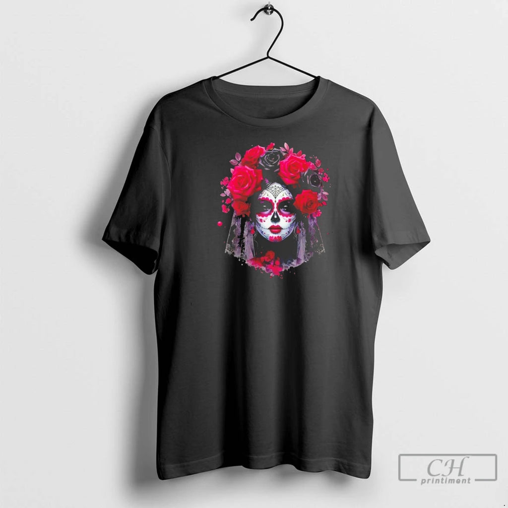 Catrina Elegante Sugar Skull Rose Crown