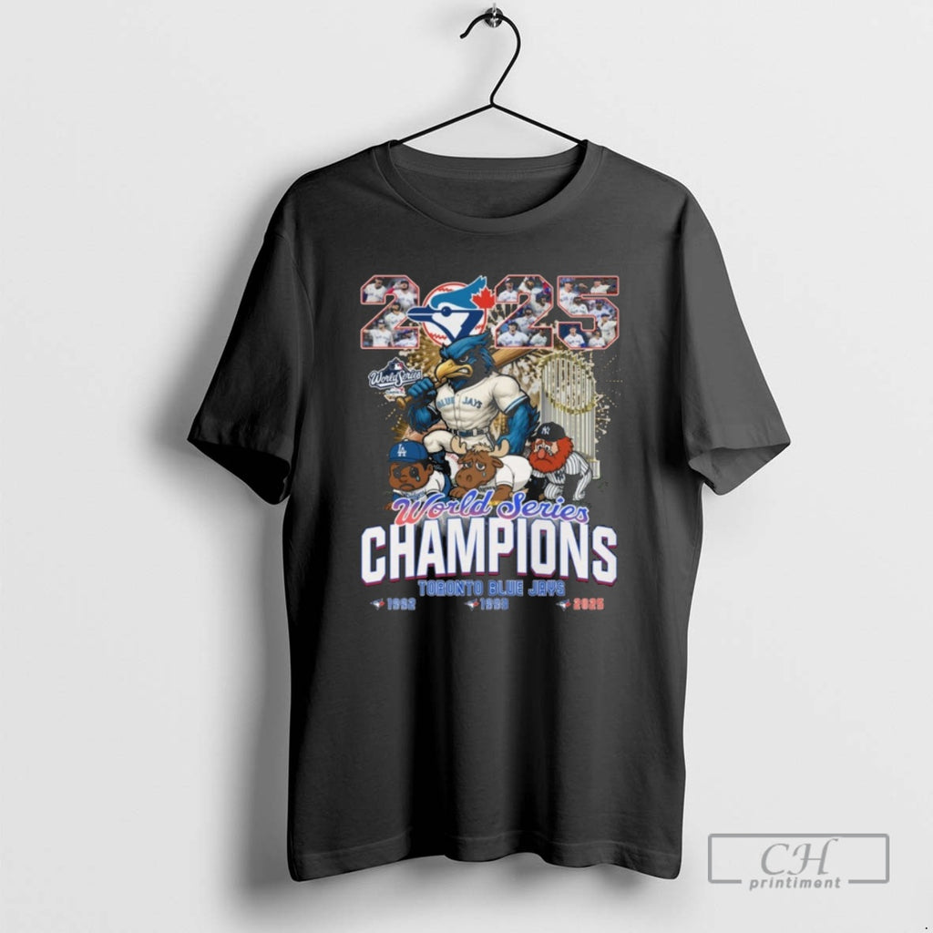 Classic 2025 World Series Champion Toronto Blue Jays Mlb 1992 2025 Mascots Shirt Sweater