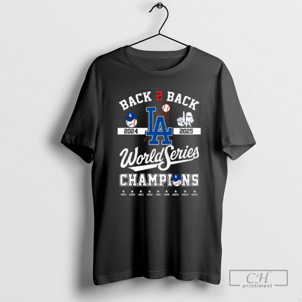 Classic Back 2 Back Los Angeles Dodgers World Series Champions 2 Sided Shirt Sweater