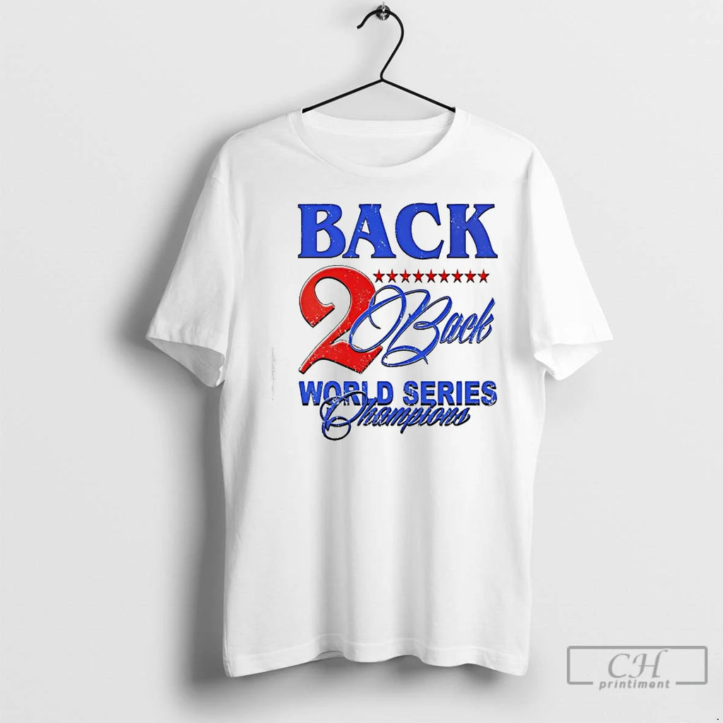 Classic Back 2 Back World Series Champions La Dodgers Retro Text
