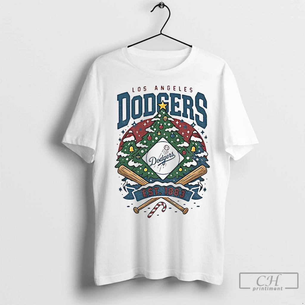 Classic Christmas Tree Los Angeles Dodgers Mlb Baseball Est 1883 Merry Christmas