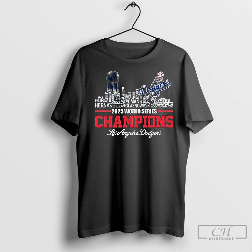 Classic City Skyline 2025 World Series Champs Los Angeles Dodgers Mlb Baseball