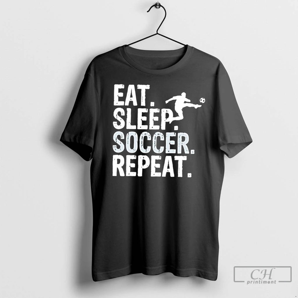 Classic Eat Sleep Soccer Repeat Soccer Graphic