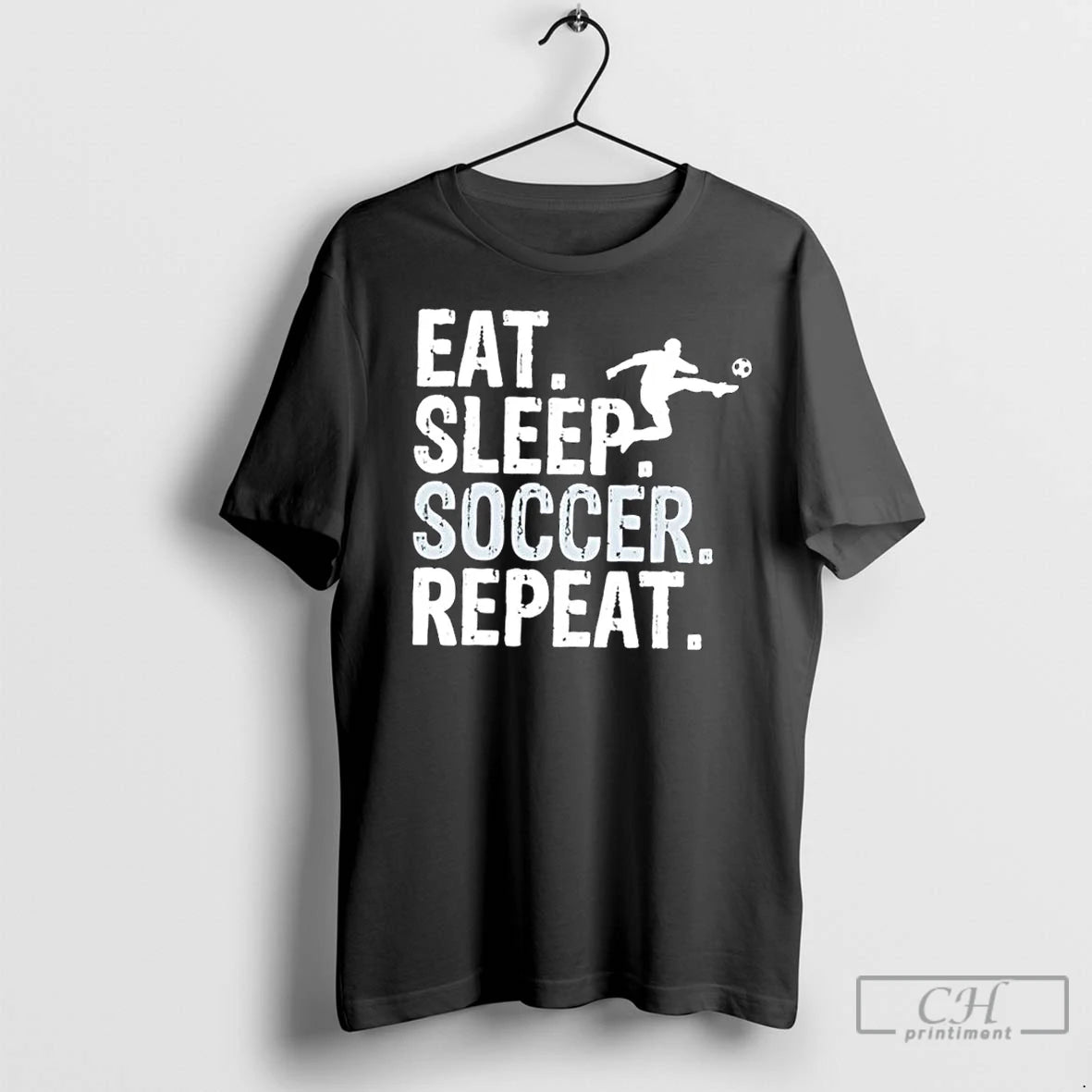 Classic Eat Sleep Soccer Repeat Soccer Graphic