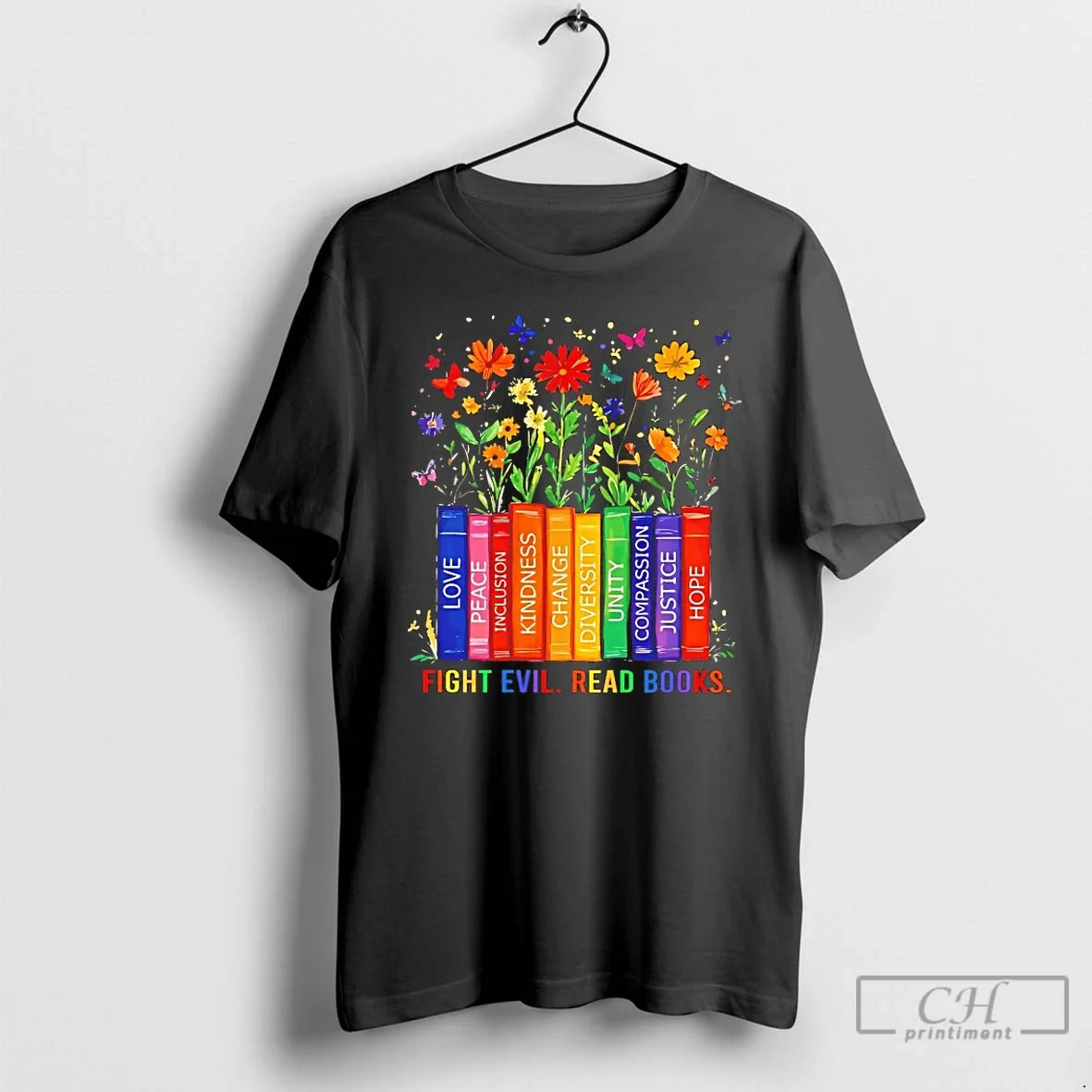 Classic Fight Evil Read Books T Shirts