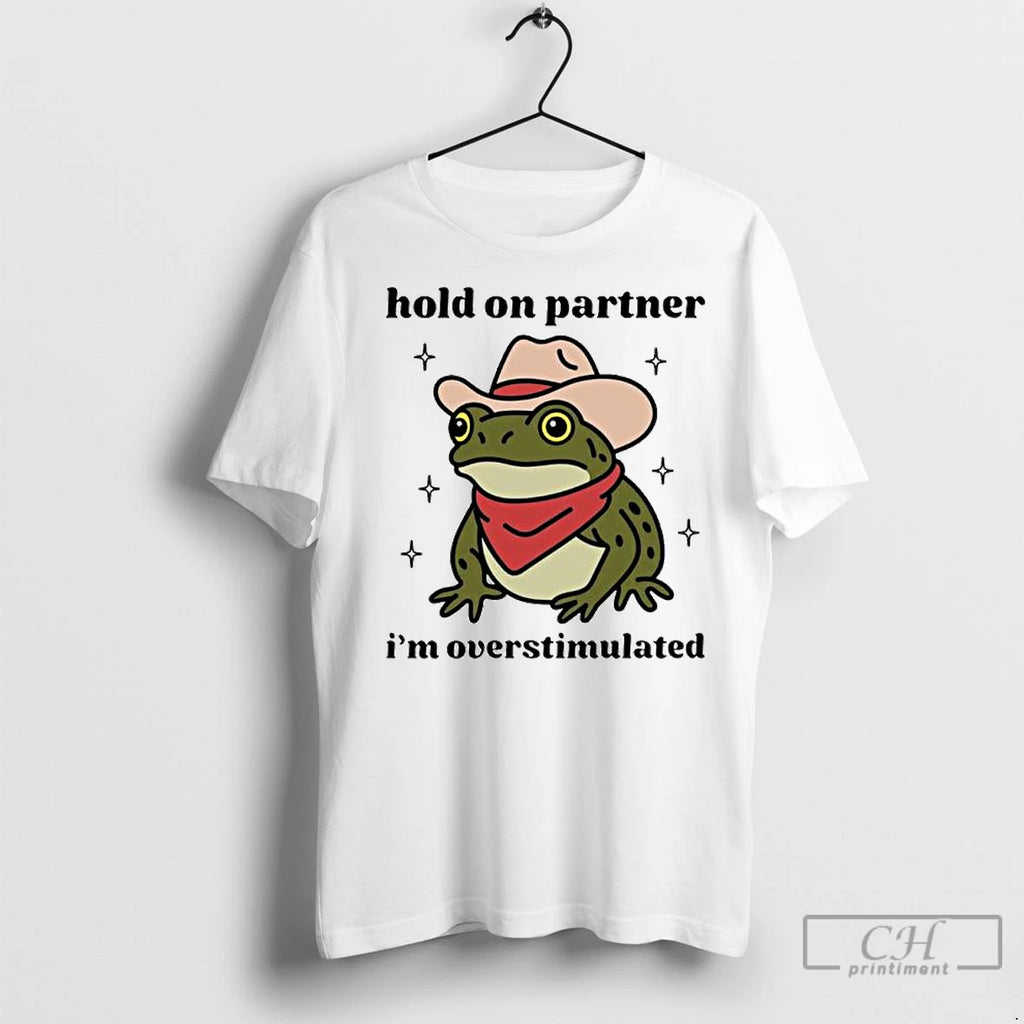 Classic Frog Cowboy Hold On Partner Im Overstimulated Ornaments