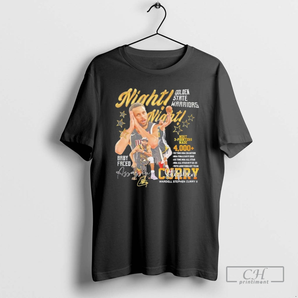Classic Golden State Warriors Stephen Curry Night Night Signature Shirt Sweater