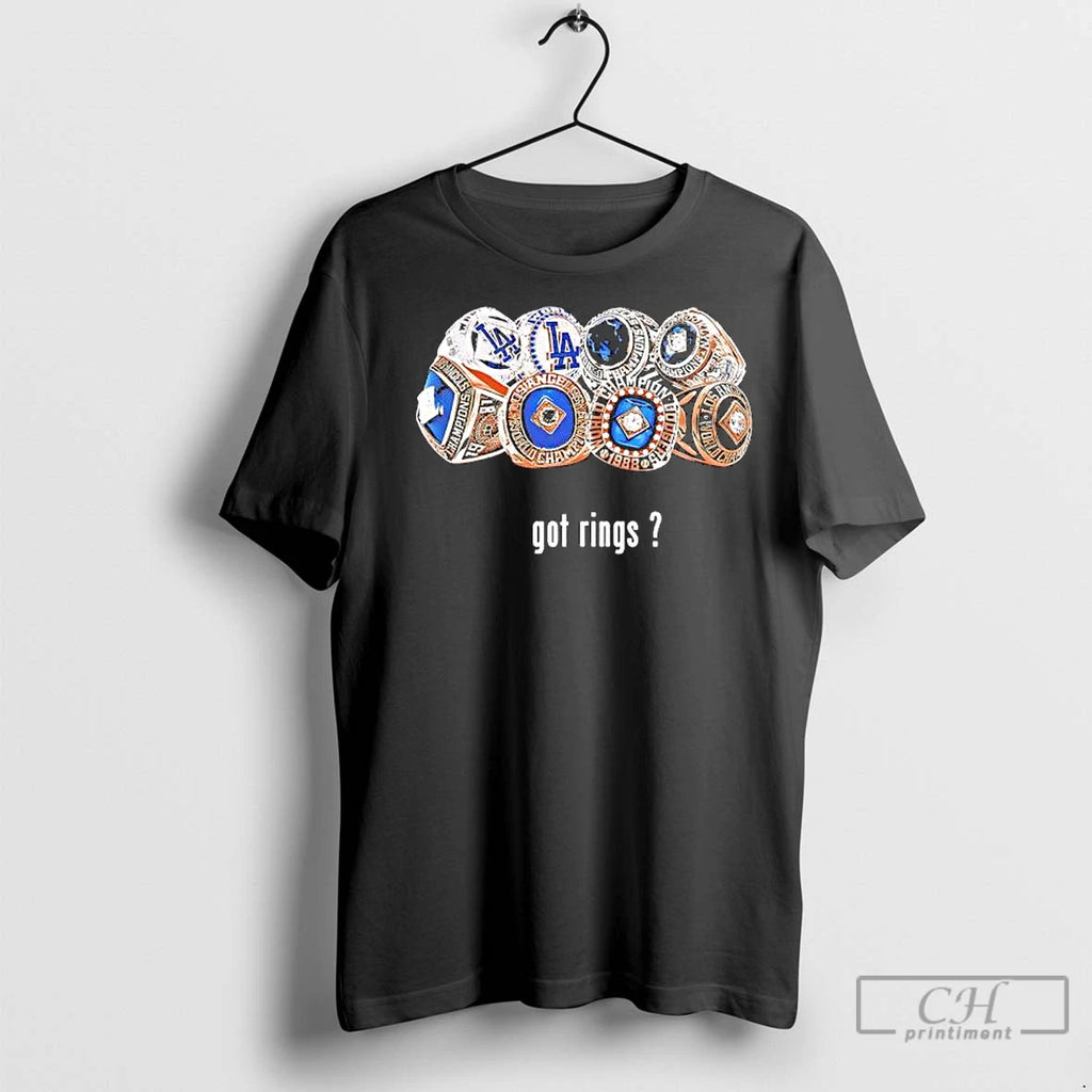 Classic Got Rings Of Los Angeles Dodgers World Series Championship Graphic 1