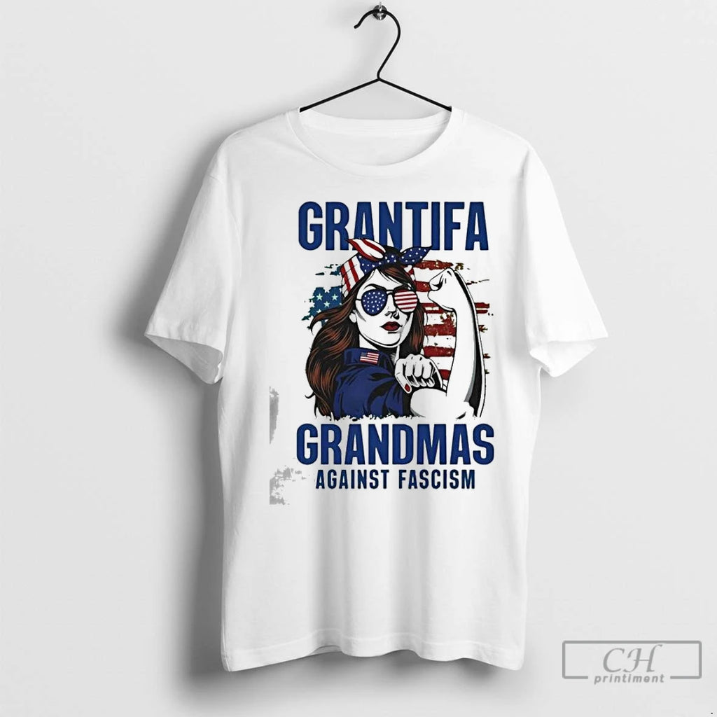 Classic Grantifa Grandmas Against Fascism Flag American Woman