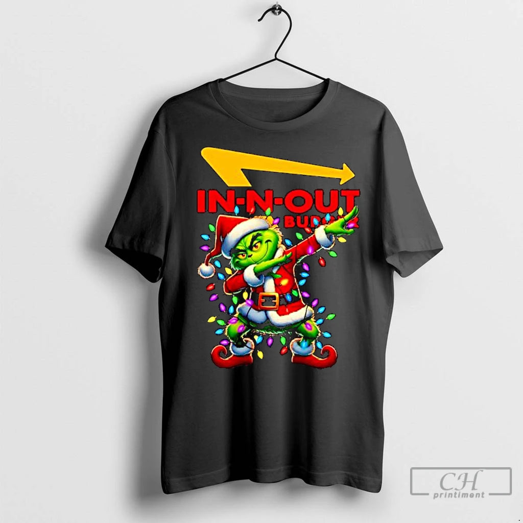 Classic In N Out Burger X Grinch Dabbing Merry Christmas Ornaments