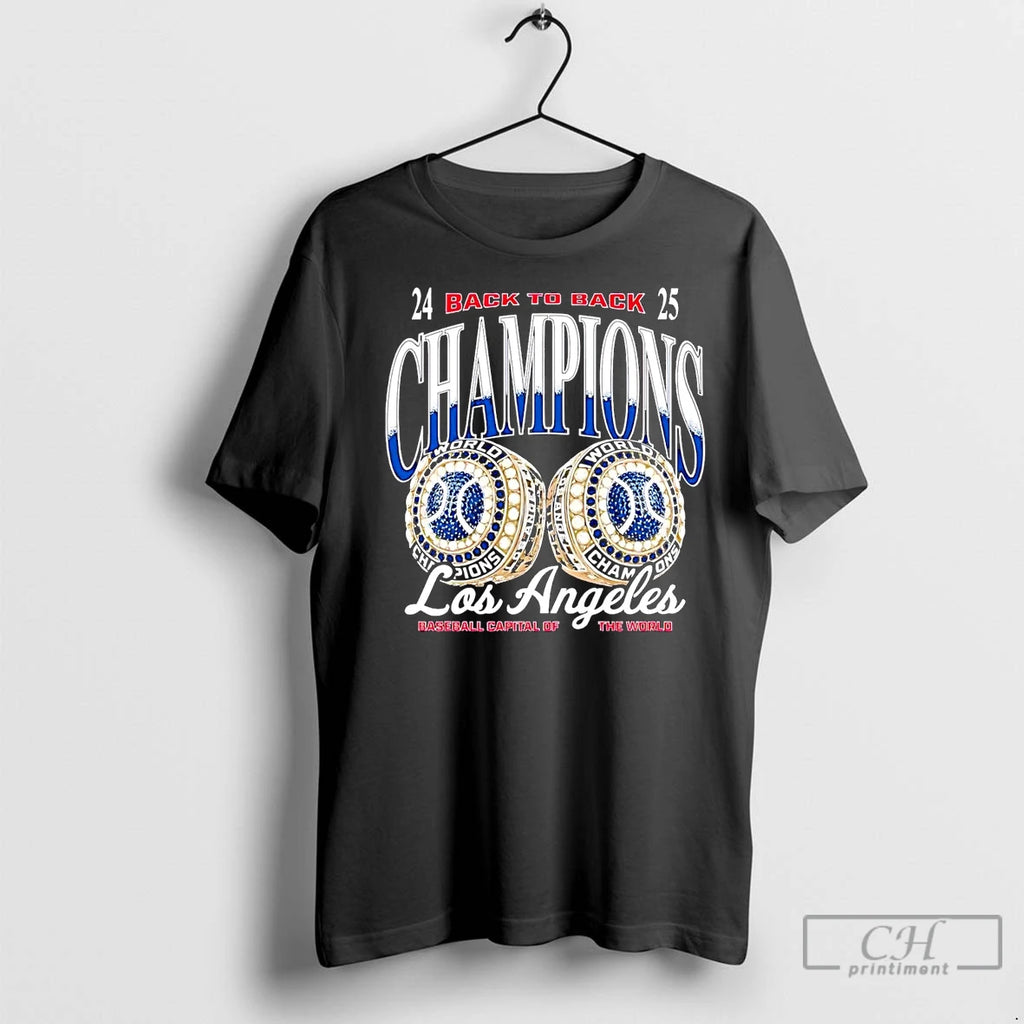 Classic La Dodgers 2025 Back To Back Rings Champions