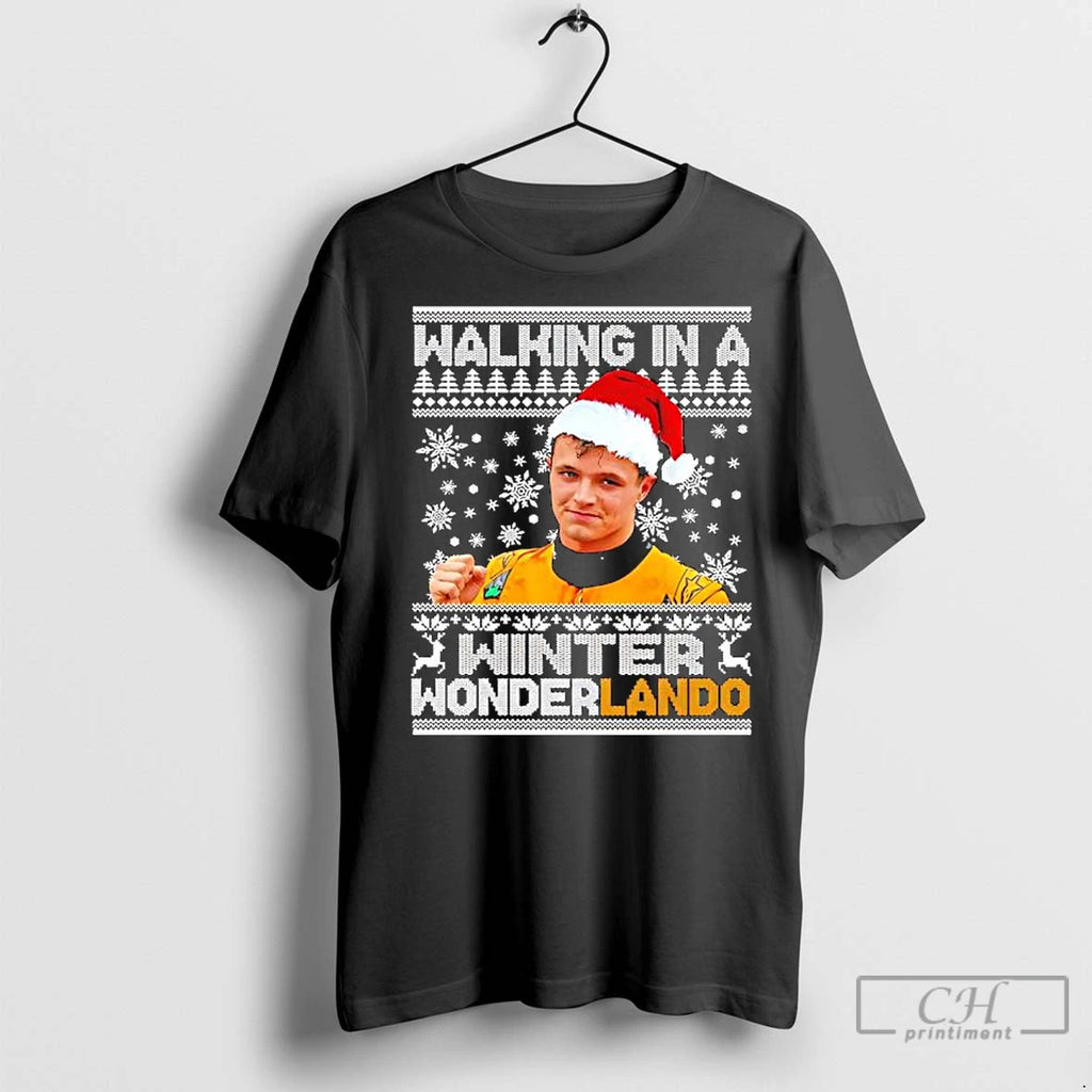 Classic Lando Norris Christmas Walking In A Winter Wonderlando Graphic