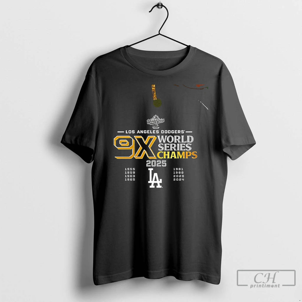 Classic Los Angeles Dodgers 9x World Series Champions 2025 Two Sided Mugs And