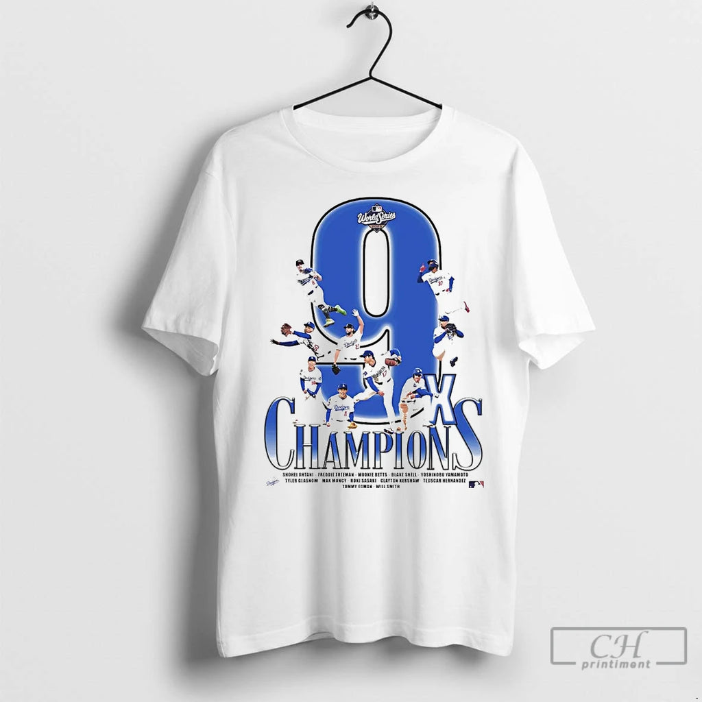 Classic Los Angeles Dodgers 9x World Series Champions