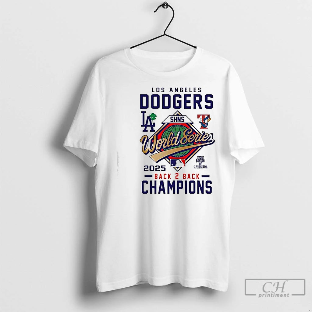 Classic Los Angeles Dodgers Back 2 Back Champions Shns World Series