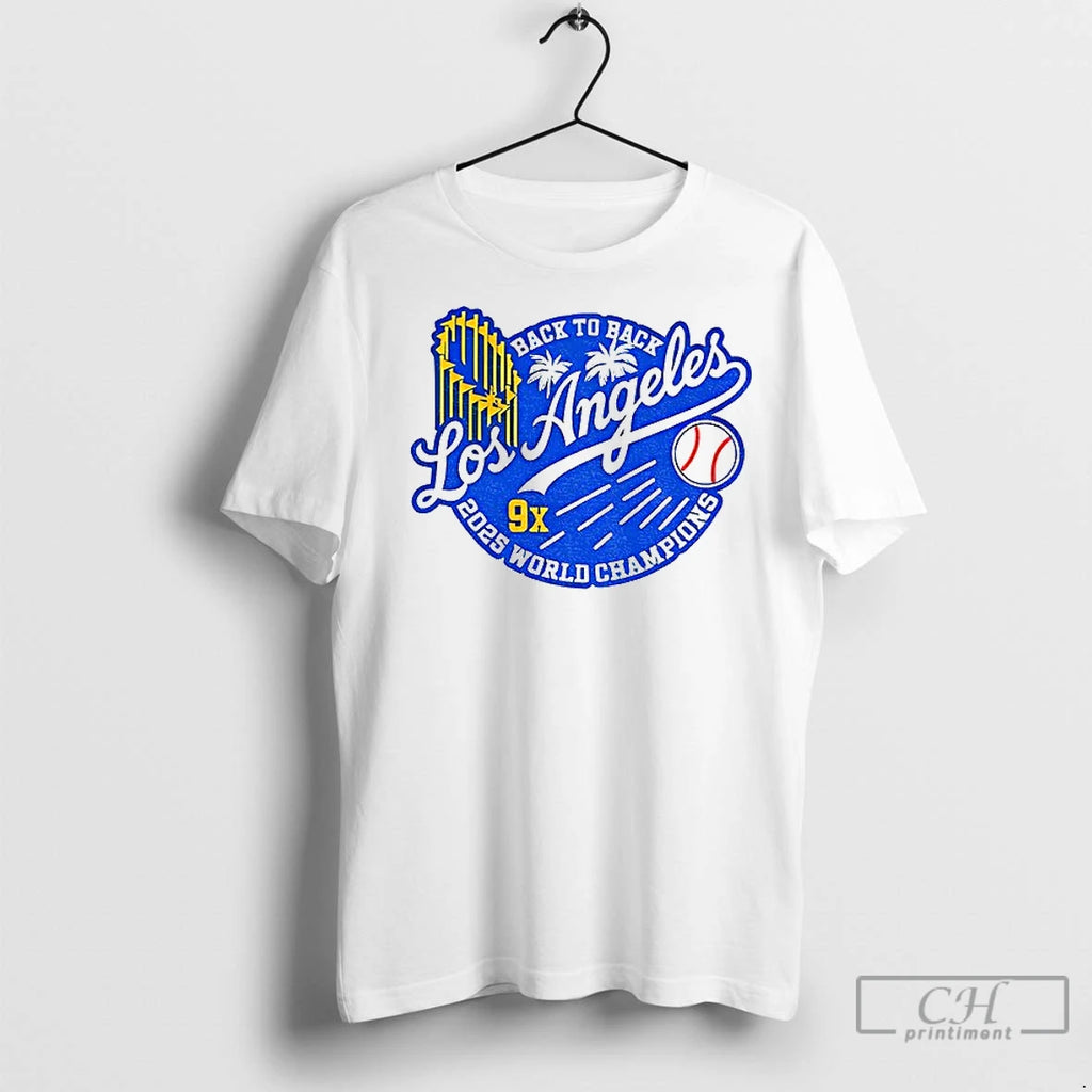 Classic Los Angeles Dodgers Back To Back 9x World Champions 2025 Logo
