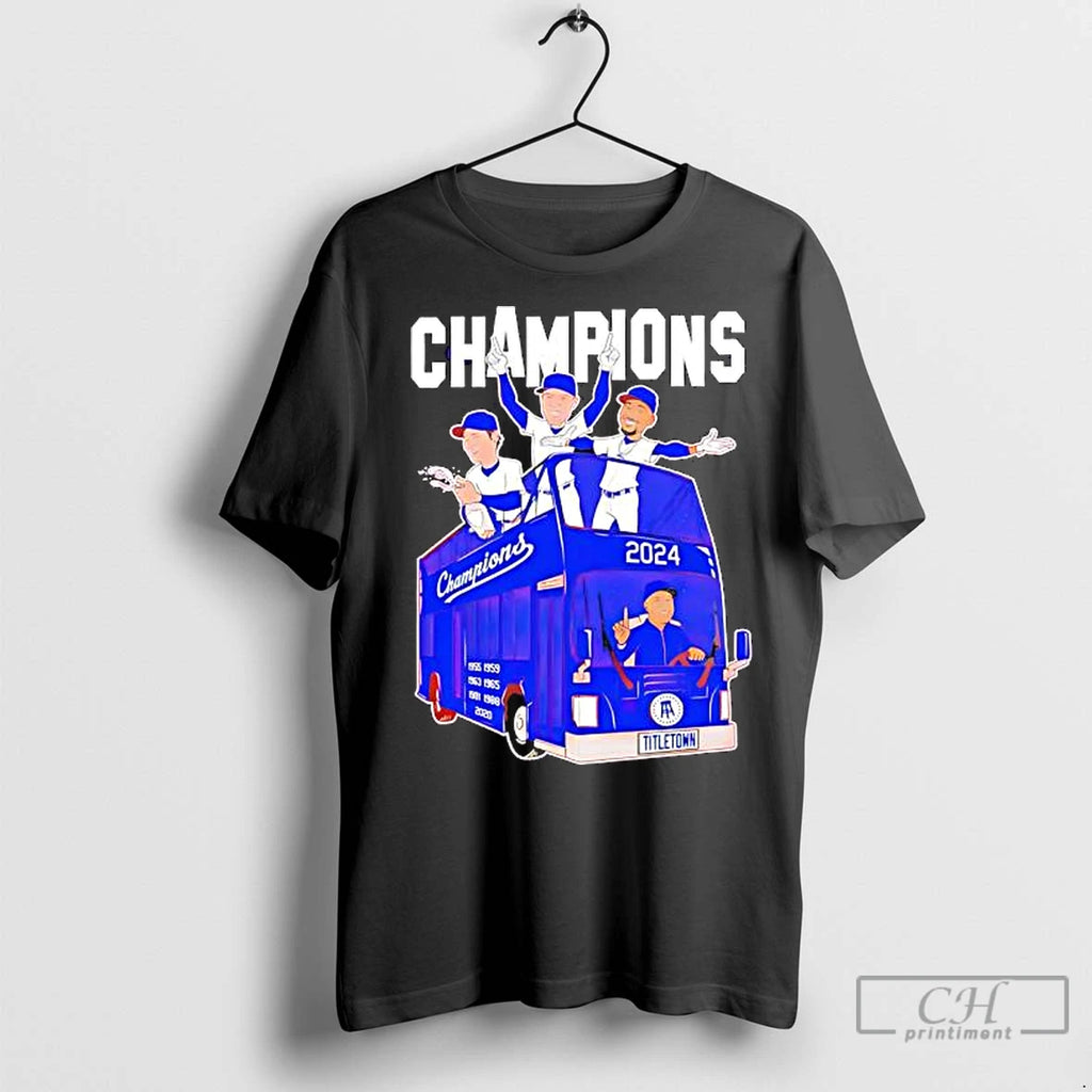 Classic Los Angeles Dodgers Baseball World Champions Parade Bus