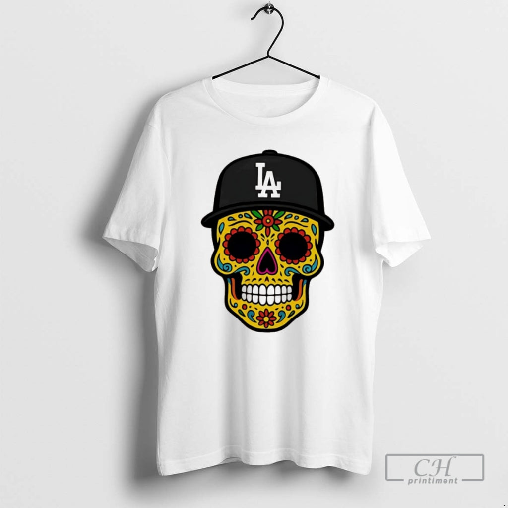 Classic Los Angeles Dodgers Dia De Los Muertos Skulls Shirt Sweater
