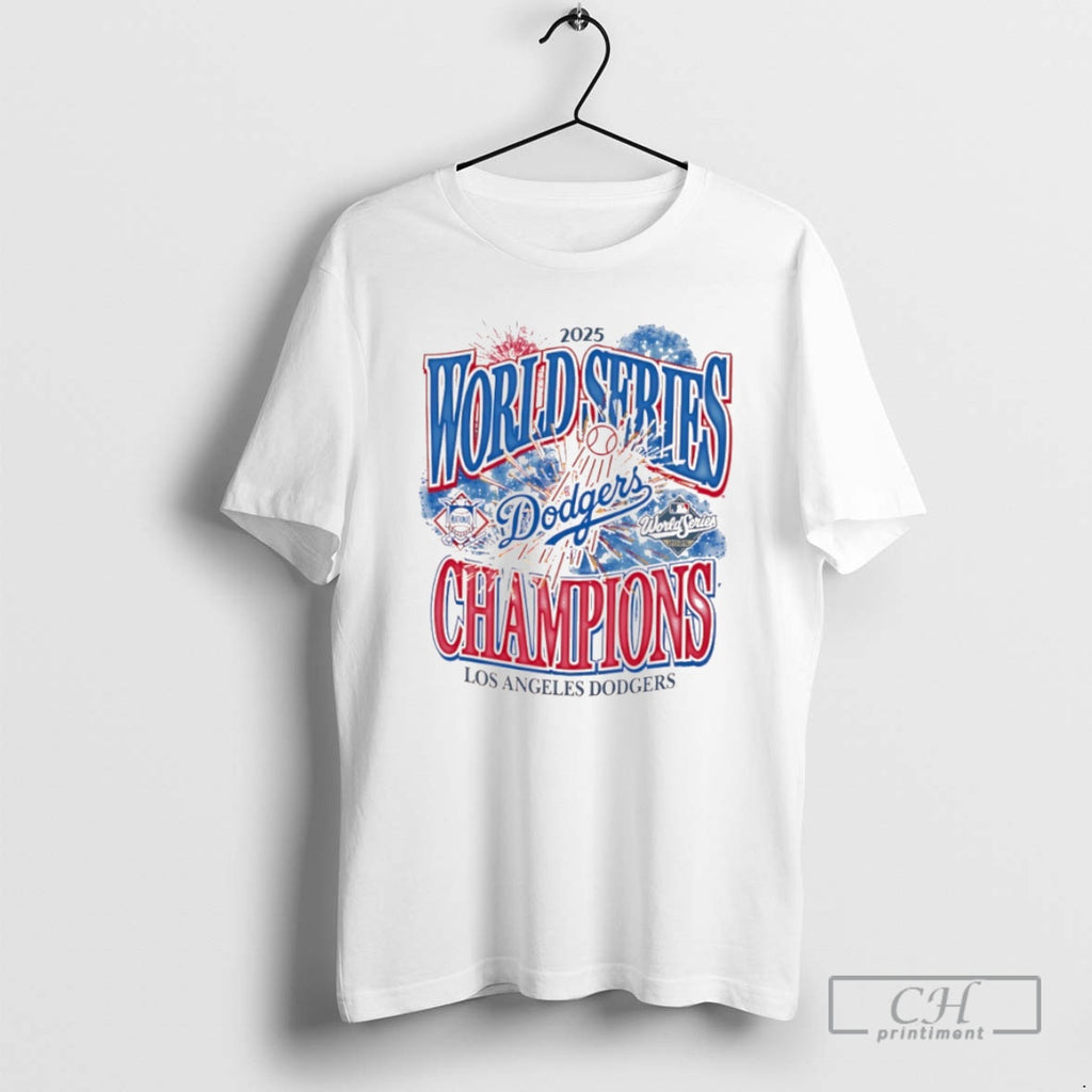 Classic Los Angeles Dodgers Mlb World Series Champions 2025 Firework Shirt Sweater