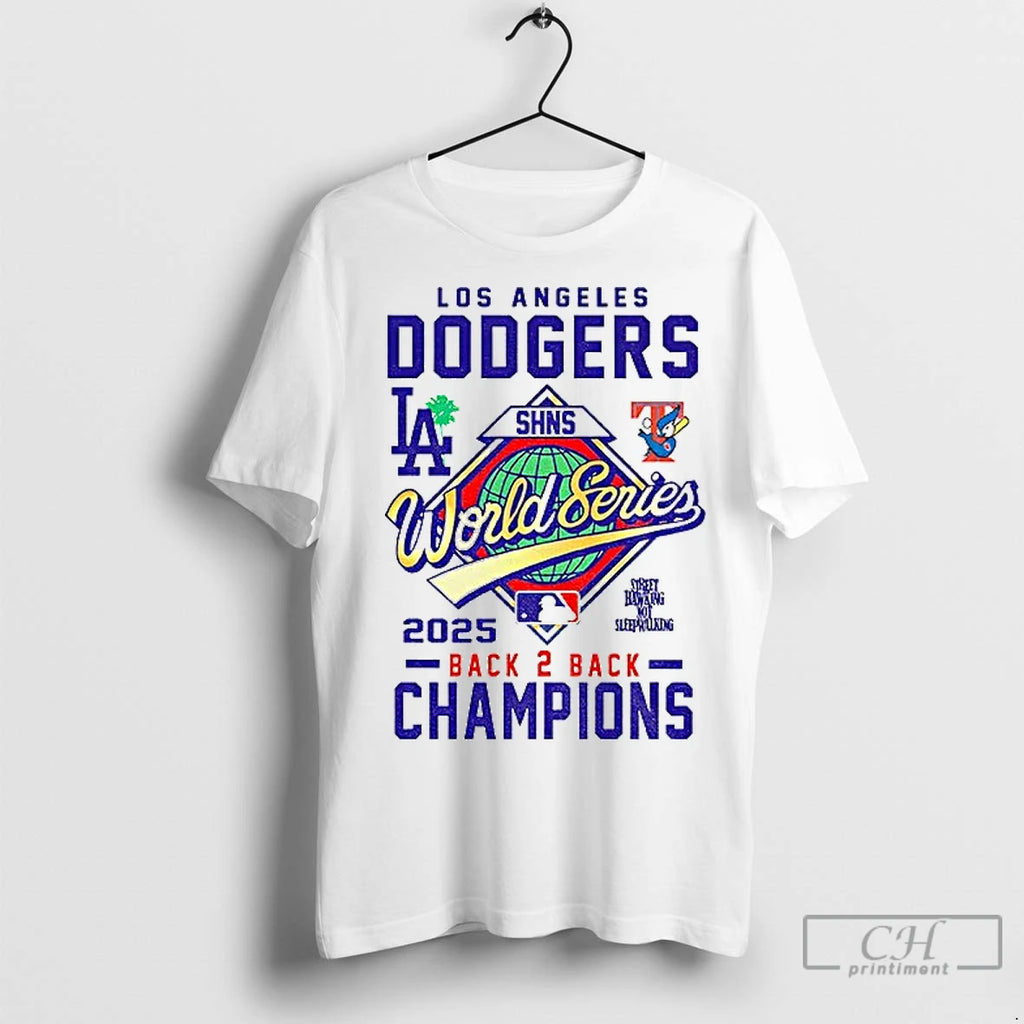 Classic Los Angeles Dodgers Shns World Series Mlb Back 2 Back Champions Logo