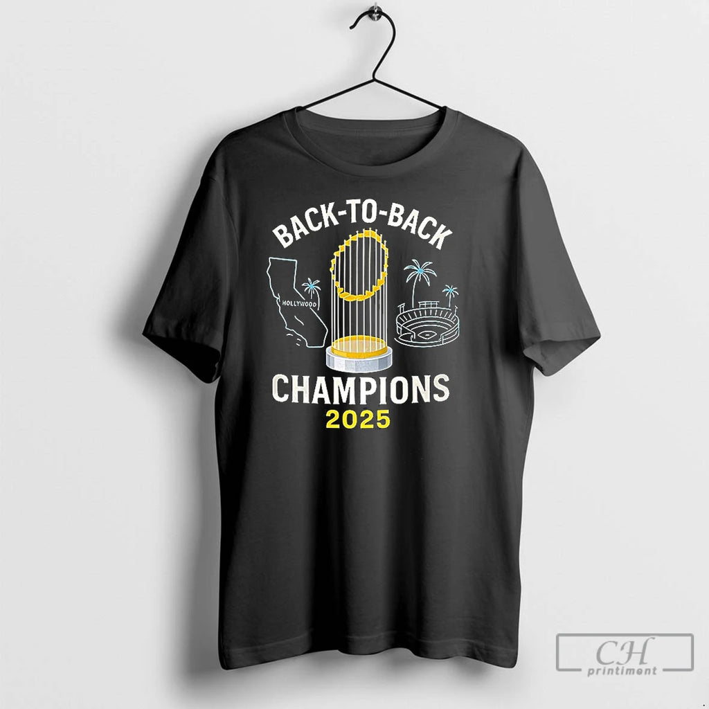 Classic Los Angeles Dodgers Trophy Back To Back Champions 2025