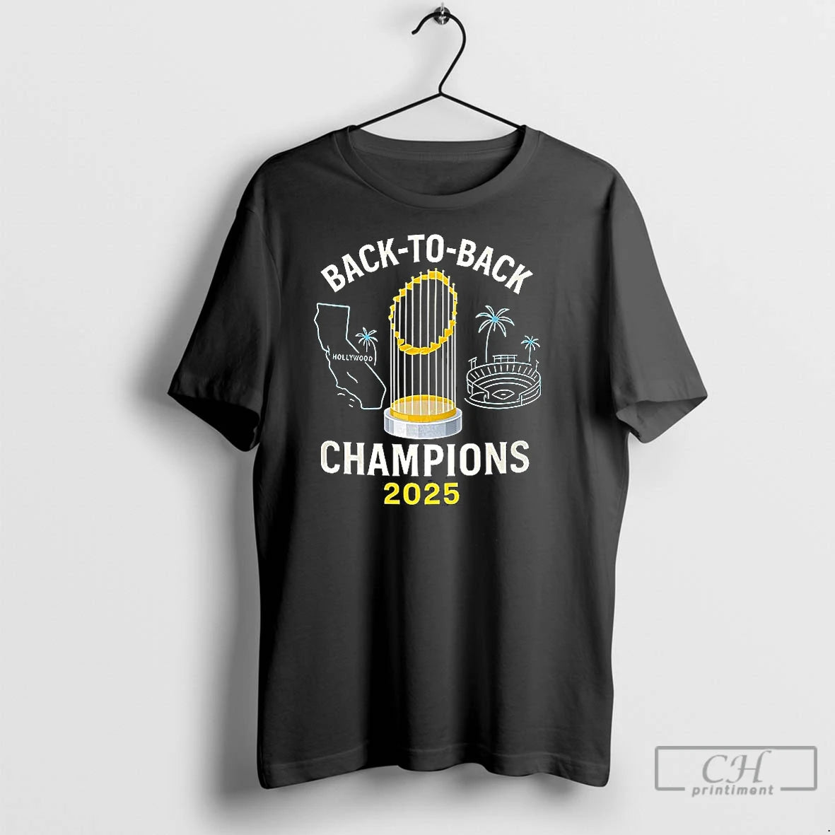 Classic Los Angeles Dodgers Trophy Back To Back Champions 2025