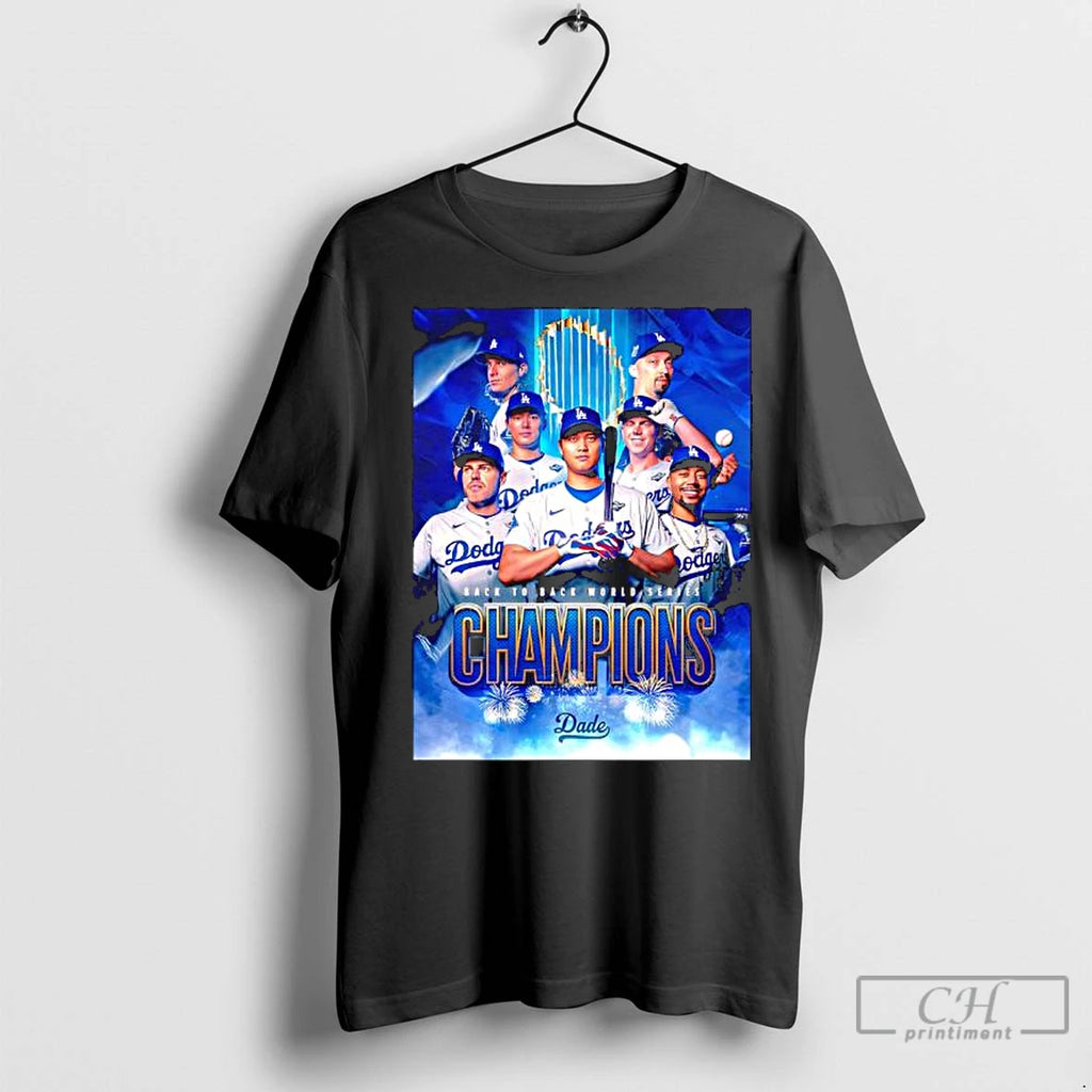 Classic Los Angeles Dodgers Back To Back World Series Champions Dade