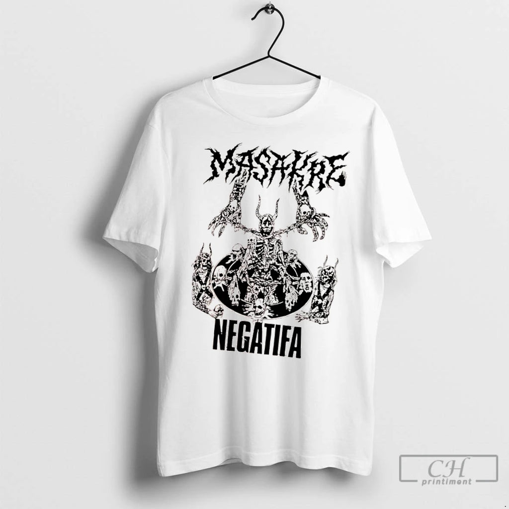 Classic Masakre Negatifa Skull Skeleton Demonic