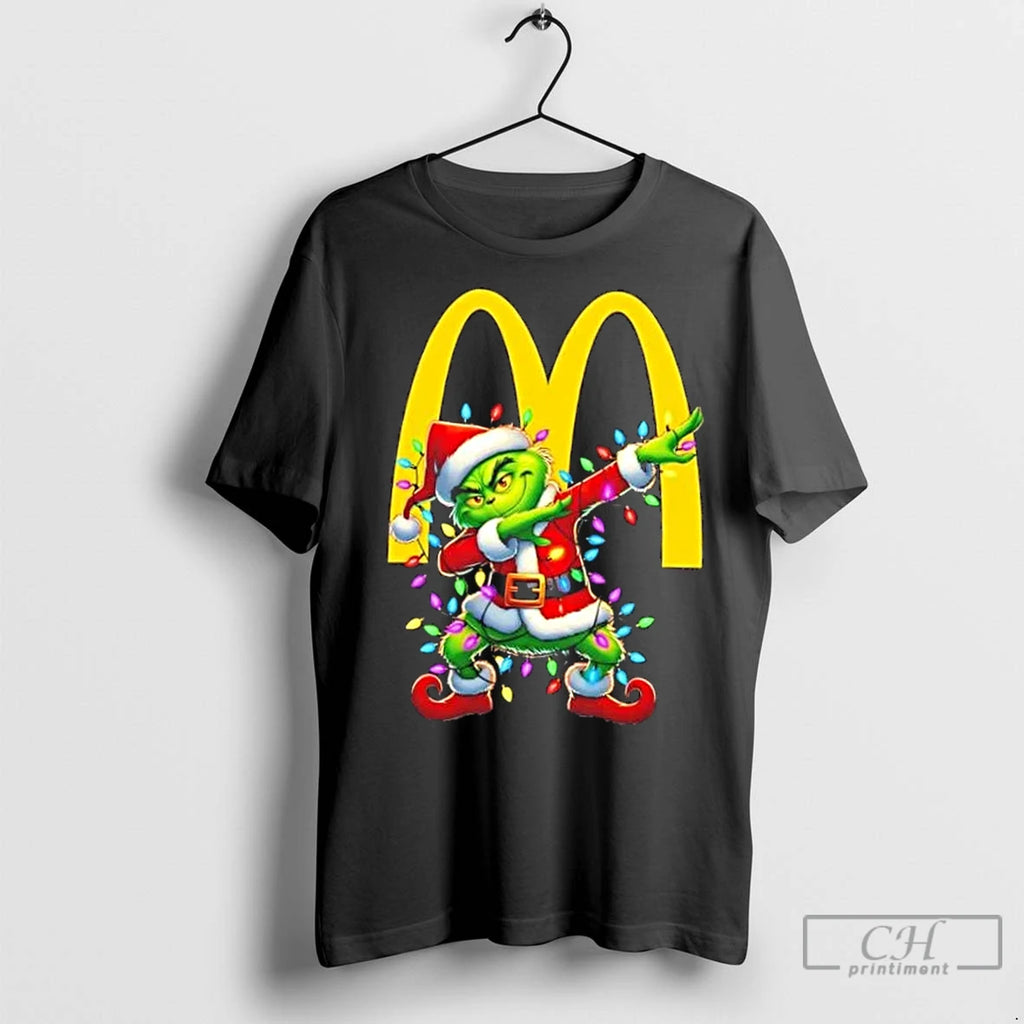 Classic Mcdonalds Grinch Dabbing Merry Christmas