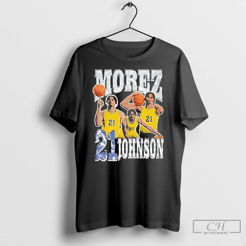 Classic Morez Johnson Jr Michigan Wolverines Graphic Christmas Ornaments