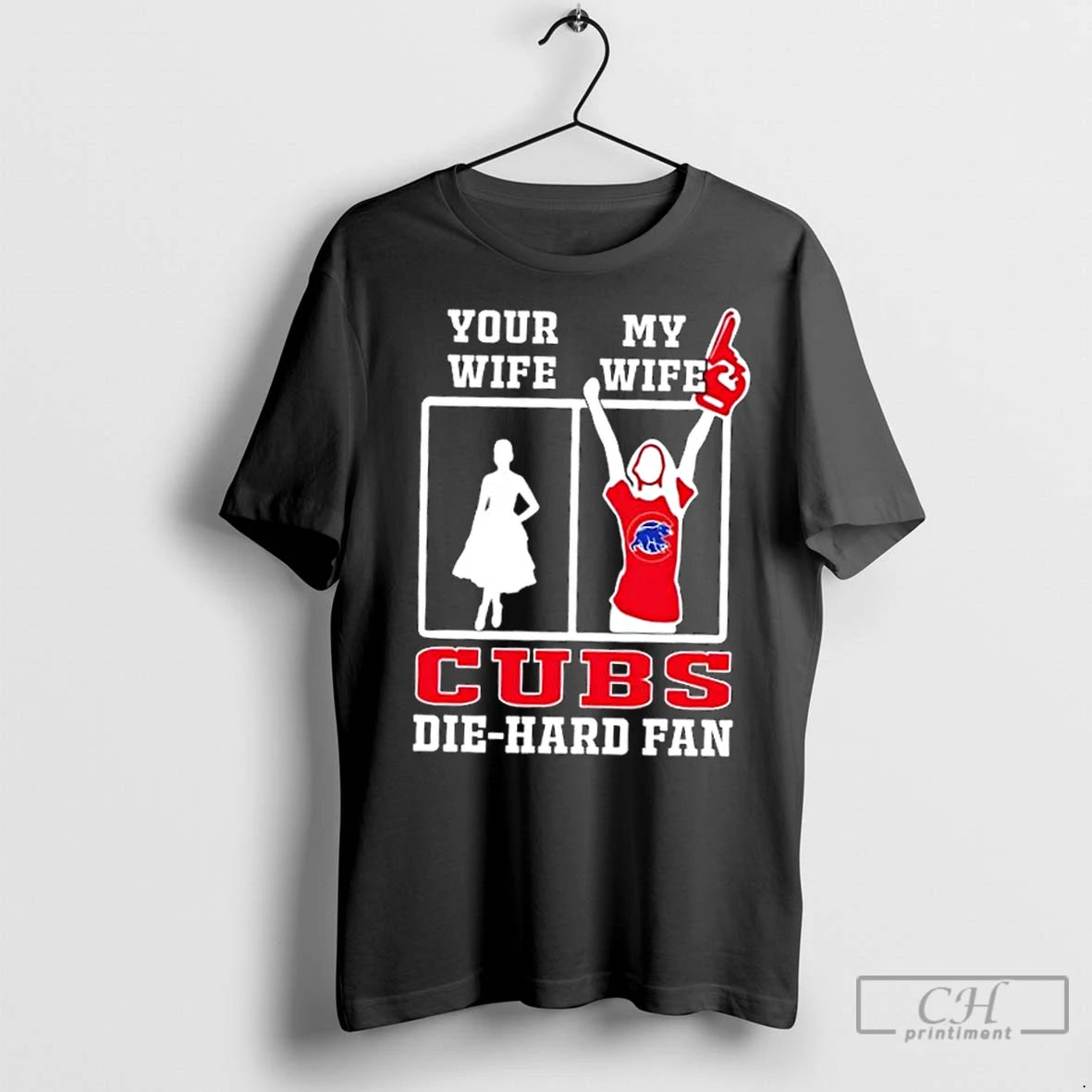 Classic My Wife Chicago Cubs Baseball Die Hard Fan