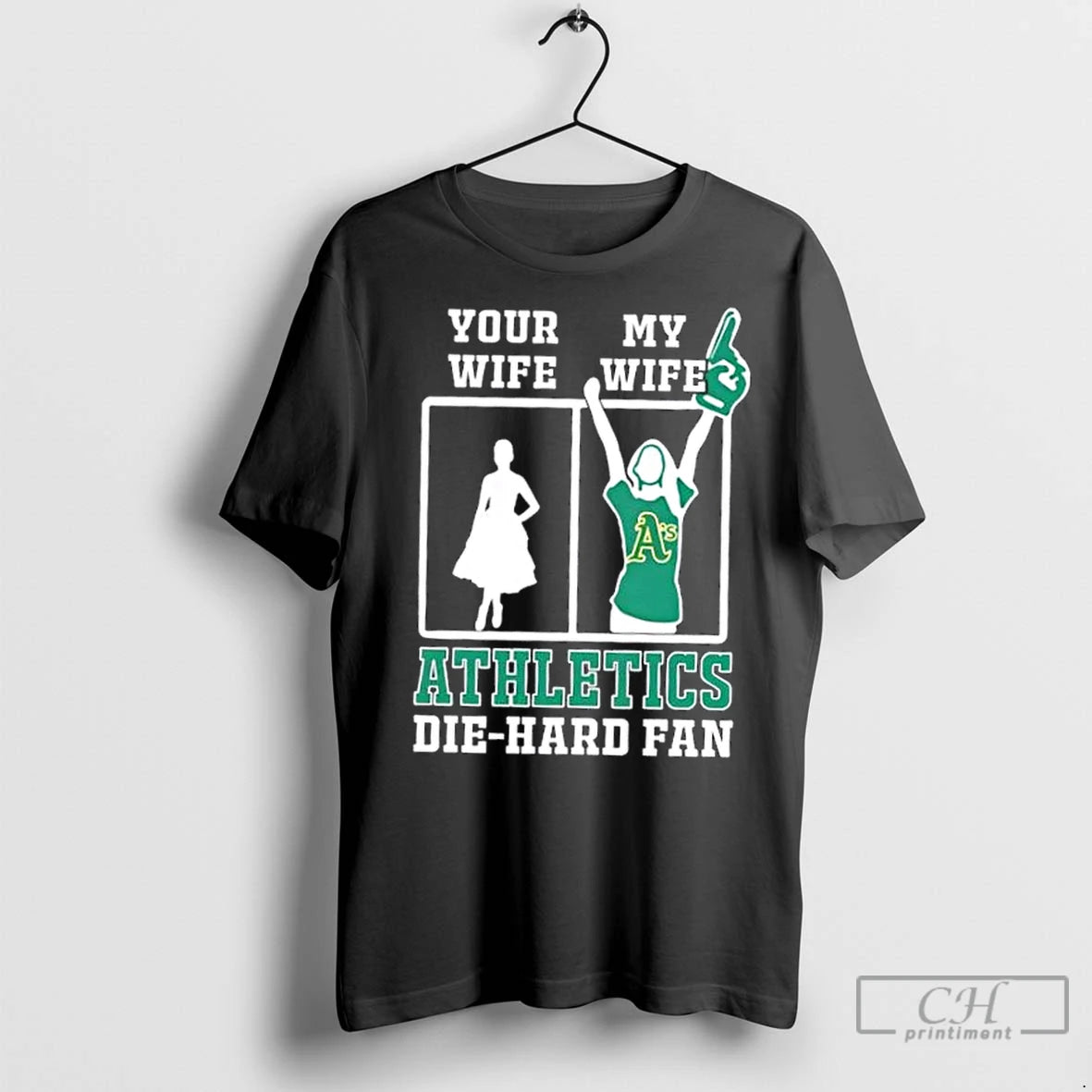 Classic My Wife Oakland Athletics Baseball Die Hard Fan