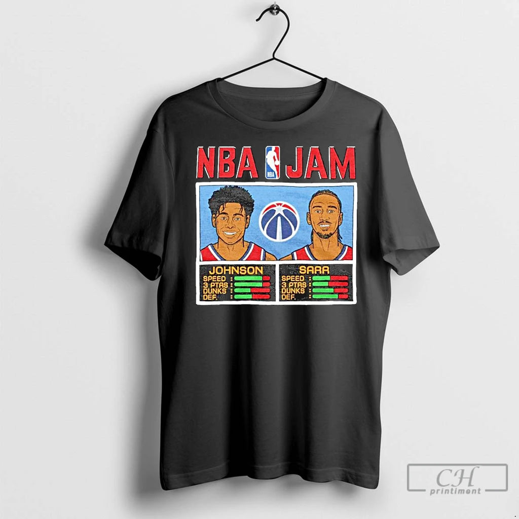 Classic Nba Jam Cameron Johnson And Alex Sarr Washington Wizards Superstars Ornaments