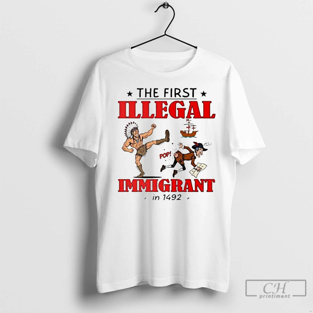 Classic Native American The First Illegal Immigrant In 1492 Ornaments