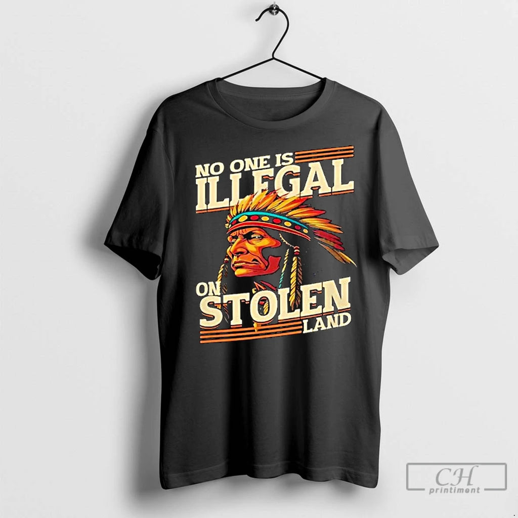 Classic Native American No One Is Illegal On Stolon Land Ornaments
