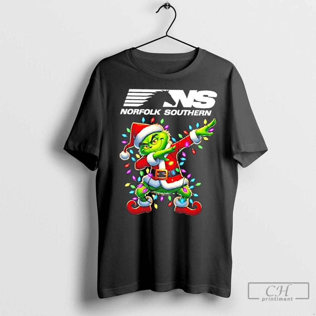 Classic Norfolk Southern Railway Grinch Dabbing Merry Christmas