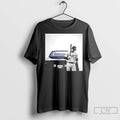 Classic Shohei Ohtani Los Angeles Dodgers Player Standing Vintage Car Photograph