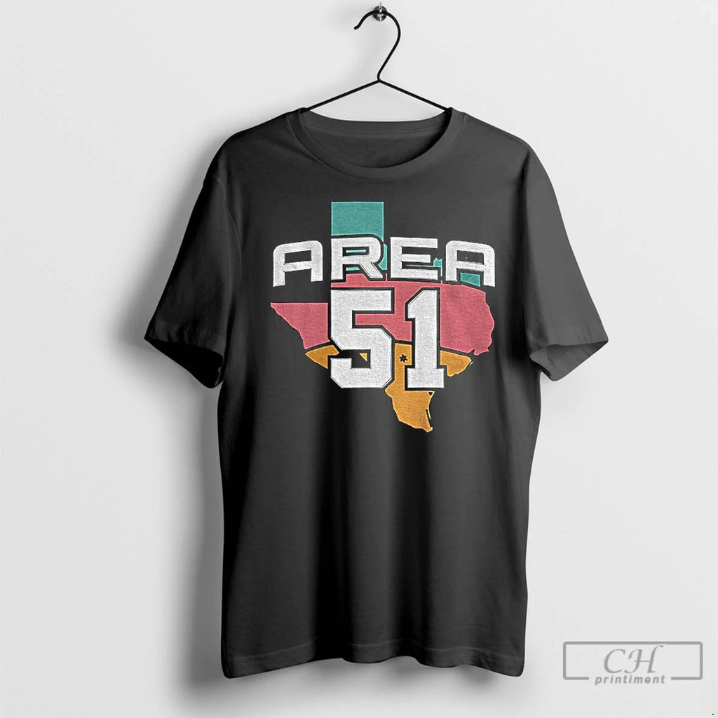 Classic Texas Map Area 51 Victor Wembanyama San Antonio Spurs
