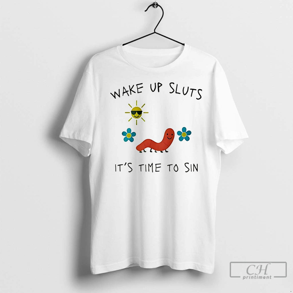 Classic Wake Up Sluts Its Time To Sin Worm Christmas