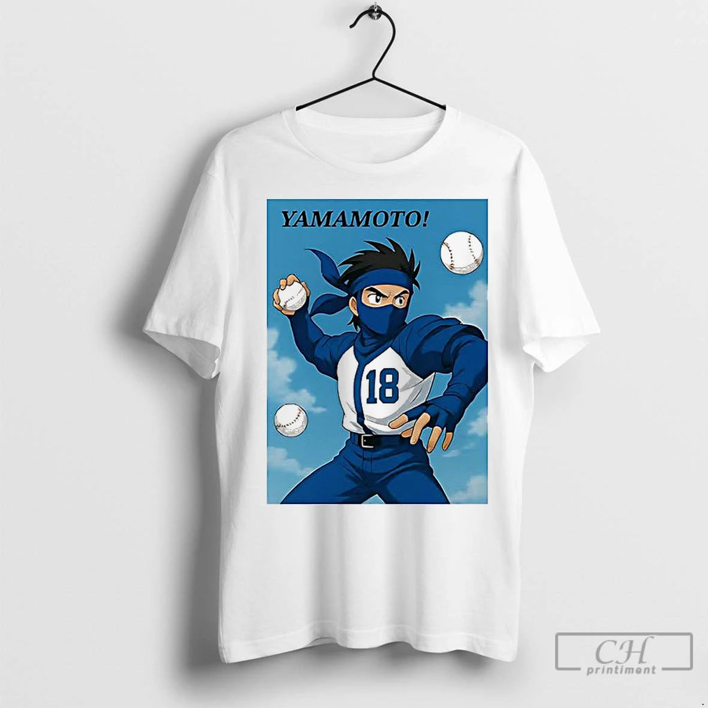 Classic Yamamoto Los Angeles Dodgers Number 18 Anime