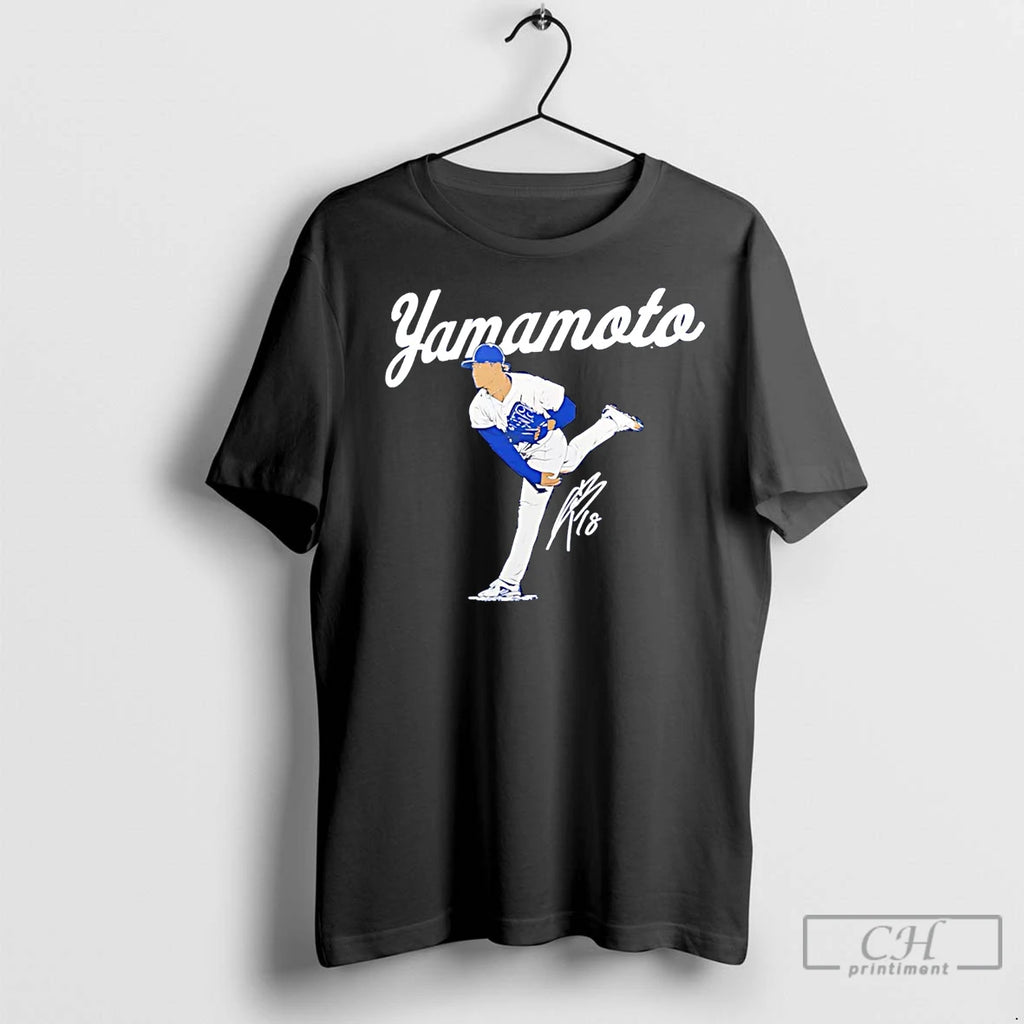 Classic Yoshinobu Yamamoto Signature Los Angeles Dodgers