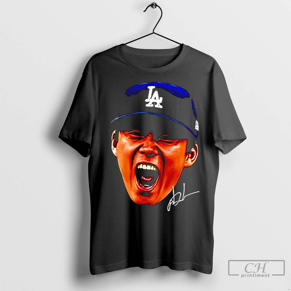 Classic Yoshinobu Yamamoto The Los Angeles Dodgers Face Signature