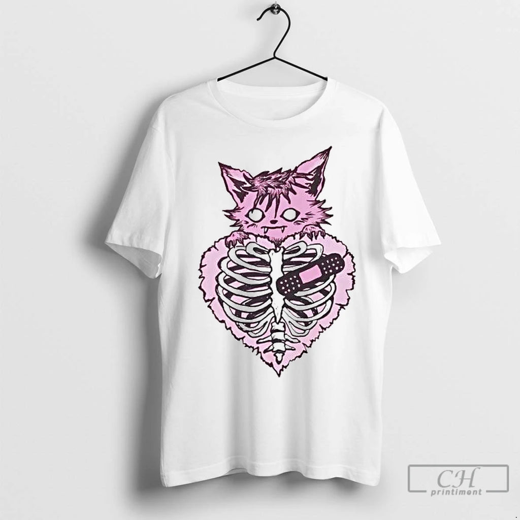 Classic Zombie Cat Heart Ornaments