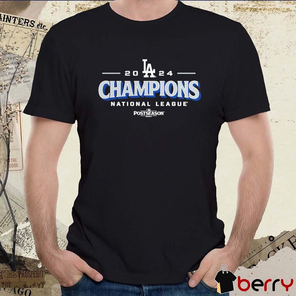 2024 Los Angeles Dodgers Black National League Champions MLB Postseason t-shirt